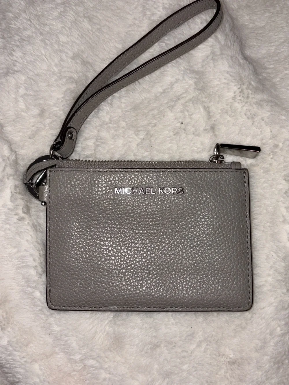 Michael Kors Black Crossbody Wristlet with Gray Card Case Bundle !